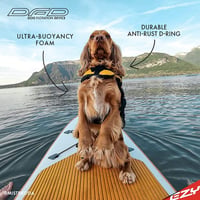 EzyDog DFD Kutya Mentőmellény Sárga Small - Vízi Sport Úszósegéd Kutyáknak Mentőfogantyúval és Fényvisszaverő Varrással 5