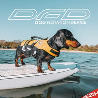 EzyDog DFD Kutya Mentőmellény Sárga Small - Vízi Sport Úszósegéd Kutyáknak Mentőfogantyúval és Fényvisszaverő Varrással 4