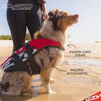 EzyDog DFD Kutya Mentőmellény Sárga Small - Vízi Sport Úszósegéd Kutyáknak Mentőfogantyúval és Fényvisszaverő Varrással 6
