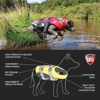 EzyDog DFD Kutya Mentőmellény Piros M Méret - Állítható Úszómellény Kutyáknak 18-27kg Reflektoros Vízálló 3