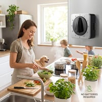 Cronometru de bucătărie mecanic EZYLINKER – Temporizator cu numărătoare inversă, fără baterii, carcasă din oțel inoxidabil, cu magnet, pentru fiert ouă 9