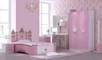 F&F Stores Unikornis Csillár Gyerekszobába - Rózsaszín-Lila-Ezüst Lámpabúra Csillogó Függőkkel, Lányszobába, Babaszobába, LED Kompatibilis 5
