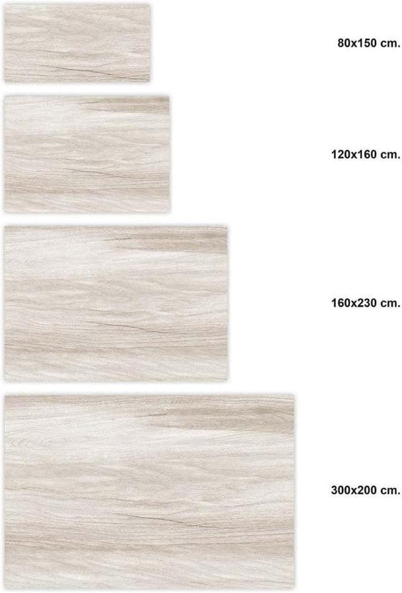 Bézs Fa Mintás PVC Linóleum Padlószőnyeg 60x110 cm
