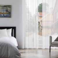 Topfinel fehér fényáteresztő függöny, 2 db, 260x140 cm, lenvászon hatású, modern nappali és gyerekszoba 5
