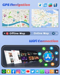 Hikity [2+64GB] Android 13 Autórádió 10.1" Érintőképernyővel - Vezeték Nélküli CarPlay, GPS, Bluetooth, WiFi - Mitsubishi ASX, Citroen C4, P 4