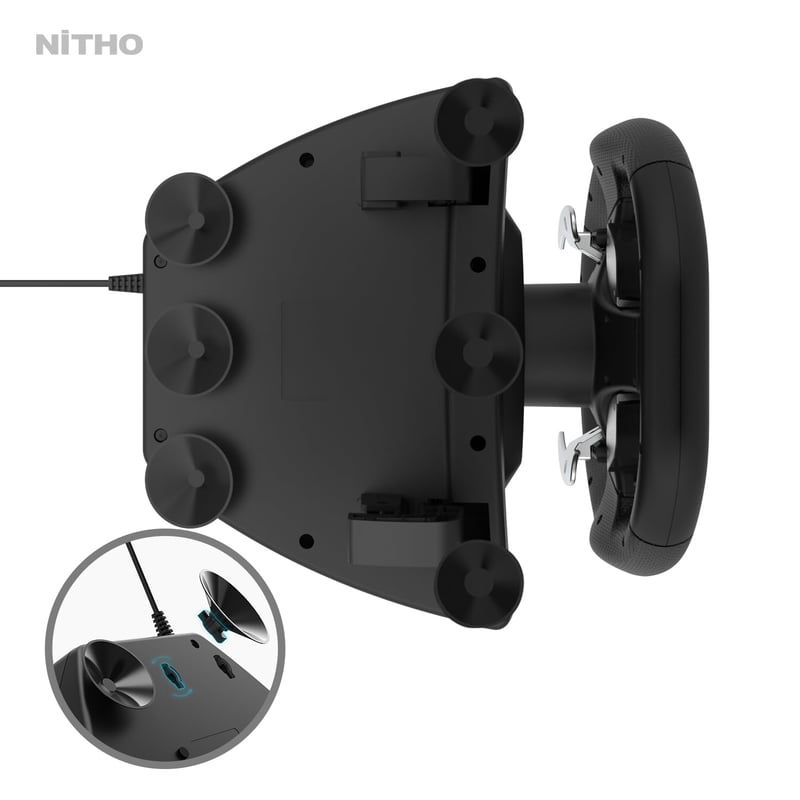 NITHO Drive Pro ONE Versenyszimulátor Kormány Pedálokkal és Váltóval, 270 Fokos Holtpont Nélküli PC Játékkormány Windows Szimulációs Játékok - Drive Pro ONE PC