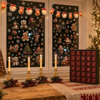 Adventný balíček: 171 ks nálepiek + LED reťaz s časovačom + 4 svietniky + puzzle kalendár 1