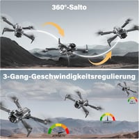 AYIQUTY Drón Kettős Kamerával - 40 Perces Repülési Idő, 3 Akkumulátor, Kefementes Motor, Kezdőknek, 14+ Éveseknek, Akadályérzékelő 6
