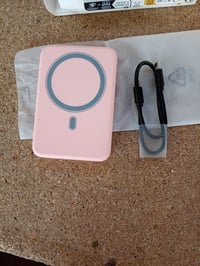 Baterie externă magnetică ADDTOP 10000 mAh roz, încărcare rapidă 20W, încărcător portabil wireless ultra-subțire, USB-C, afișaj LED, iPhone 2