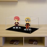 TDEU Akril Vitrin LEGO Figurákhoz - Fekete Alapú Porvédő Kiállító Doboz Funko Pop Modellekhez, Akciófigurákhoz - 35 x 25 x 15 cm 6