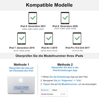 FOGARI Bluetooth Billentyűzetes Tok iPad 10.2/10.5 Készülékekhez - Német QWERTZ, Levehető, Újratölthető, 9/8/7 Generációs, Air 3, Pro 10.5 K 2