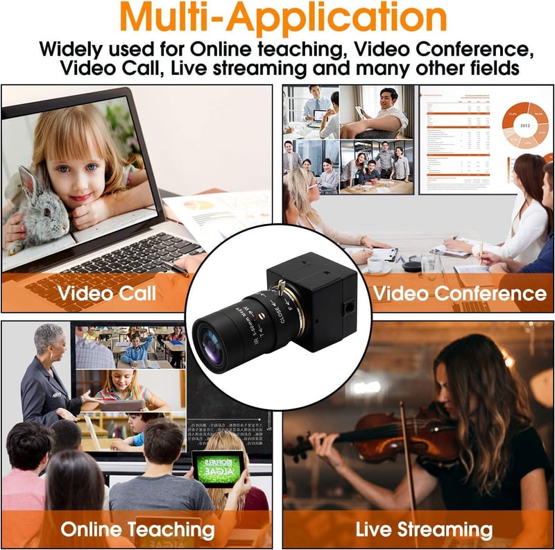 SVPRO 5MP HD Webkamera 10X Optikai Zoommal és Manuális Lencsével
