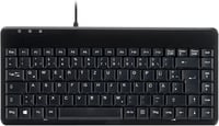 Perixx PERIBOARD-409 P Kompakt Mini PS/2 Vezetékes Billentyűzet - Fekete - QWERTZ Német Kiosztás - Windows Kompatibilis - 88 Gombos 1