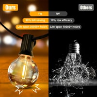 flintronic 11m-es Napelemes LED Fényfüzér, 60 Kristálygömbbel - Kültéri Dekoráció 3