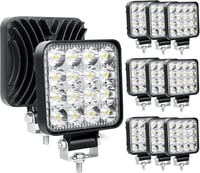 RIGIDON 10 db-os 48W LED Munkalámpa Szett - 3,3" Mini Spotlámpák Terepjáróhoz, SUV, ATV, Traktor, 4x4 Járművekhez, 6000K Fehér Fény, Vízálló 1