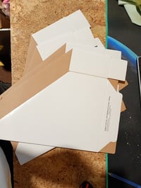 Dosar cu șină LANDRÉ A4, carton stabil, lățime 7 cm, alb, set de 4 bucăți (stoc incomplet) 4