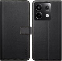 Xiaomi Redmi Note 13 Pro 5G/Poco X6 5G Prémium Bőr Flip Tok - Fekete, Kártyatartóval 9