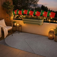 Erkélyvarázs dekorcsomag: 70 cm balkonláda + 10 m LED fényfüzér + 160x230 cm szőnyeg + 50 db zászló 1