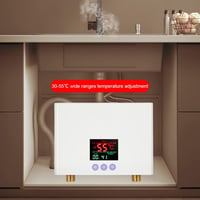 Mulcort 3 kW-os Átfolyós Vízmelegítő LED Kijelzővel - Tartály Nélküli Elektromos Mini Bojler 3 Fokozatú Hőmérséklet-szabályozással és Távirá 4