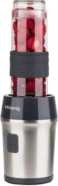 H.Koenig SMOO9 Kompakt Smoothie Készítő - 570ml, BPA-mentes, 300W, 2 Hordozható Palackkal 3