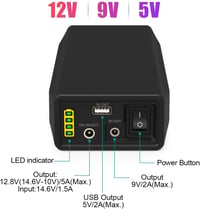 TalentCell 12.8V 6000mAh LiFePO4 Power Bank LED szalaghoz és kamerához 2