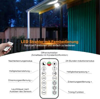 MEIKEE 60W LED Reflektor Mozgásérzékelővel - 5200 Lumen Távirányítós Kültéri Lámpa, IP66 Vízálló, Időzíthető, Fényerő Szabályozható, Fekete 4