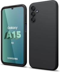Samsung Galaxy A15 4G/5G Prémium Szilikon Tok - Fekete, Ütésálló AUKASE Védőtok 8