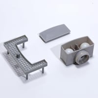 KOOBON Zuhanylefolyó Szifon Szagzárral - 40 mm Átmérőjű Hajfogó Szűrő Készlet, PVC Anyagú Padlólefolyó Rendszer Fürdőszobához 5