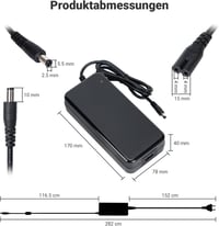 Fosi Audio 48V 5A tápegység Bluetooth sztereó erősítőkhöz és mini Hi-Fi rendszerekhez 2