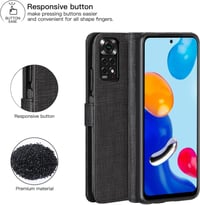Xiaomi Redmi Note 11 Fekete Mágneses Pénztárcatok Kártyatartóval 6