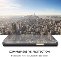iPhone 13/14 Ütésálló Fekete Szilikon Tok Tükrös Üvegfóliával és Kitámasztóval 3