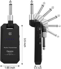 Getaria 5.8GHz-es vezeték nélküli gitár adó-vevő rendszer elektromos gitárhoz és basszushoz 9
