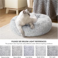 Love's Cabin 50cm-es Kerek Plüss Macska- és Kutyaágy - Mosható Donut Fekhely Csúszásgátlóval 5