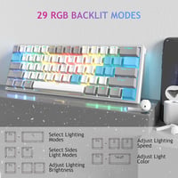 AULA 60%-os RGB Mechanikus Gamer Billentyűzet, Hot-Swap, Piros Kapcsolók 6