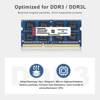 Yongxinsheng DDR3 16GB (2x8GB) Laptop RAM 1600MHz SODIMM Memória Kék 4