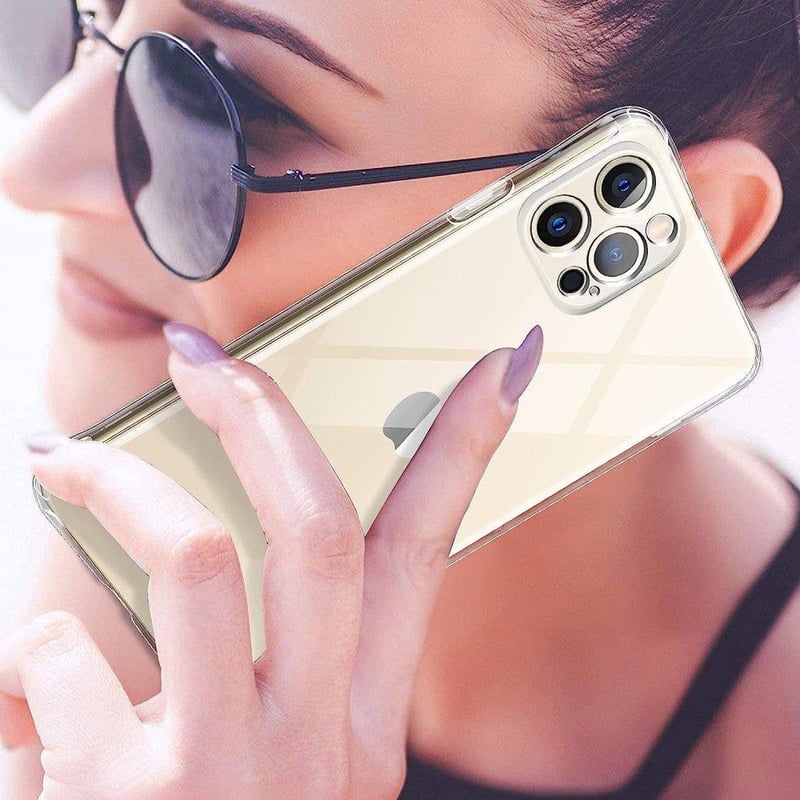 Apple iPhone 12 Pro Max Átlátszó Szilikon Tok Kijelzővédő Fóliával