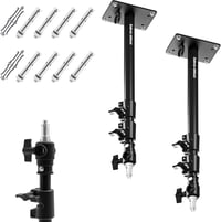 2 db Selens Falra Szerelhető Boom Kar 103 cm - Fotó Stúdió Mennyezeti Rögzítő Kar Állítható Hosszal, 3/8" és 1/4" Adapterrel Lámpákhoz, Ernyőkhöz - L-1000Dx2 1