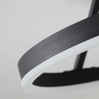 minifair Modern LED Mennyezeti Lámpa - Fekete Kör Alakú Dizájn, 21W, 3000K Meleg Fehér, Érintőképernyős, Konyha, Hálószoba, Nappali Világítá 9