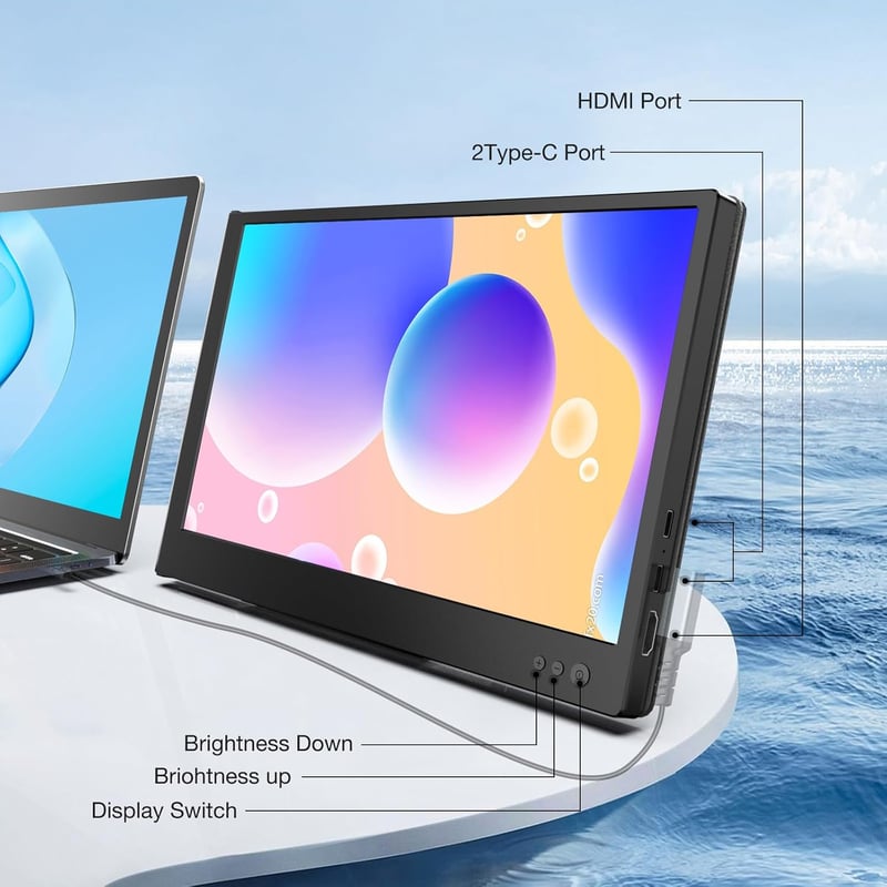 Hordozható SMISEACOW 11,6" HD IPS monitor laptophoz, telefonhoz, konzolhoz