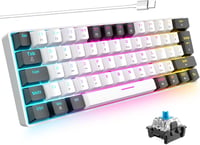 ZIYOU LANG 60% Kompakt RGB Mechanikus Gamer Billentyűzet, Kék Kapcsolók, PC/PS4/Xbox 1
