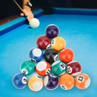 Keenso 16 db-os Mini Biliárdgolyó Készlet - 32mm Amerikai Biliárd Kiegészítő Gyerekeknek, Műgyantából, Többszínű, Könnyű Hordozhatóság 7
