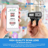 NETUM RS9000 Bluetooth Gyűrűs Vonalkódolvasó - Vezeték Nélküli Mini Szkenner Töltőállomással 9