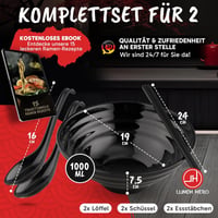LunchHero Ramen Tál Szett 2 db 900 ml Melamin Japán Leveses Tányér 6