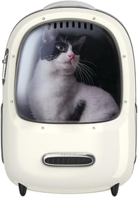 PETKIT Utazó Hátizsák Kutyáknak és Macskáknak - Beépített Ventilátorral és LED Világítással, Tágas Szellőzés, Könnyű Súly, Levehető Elemekke 1