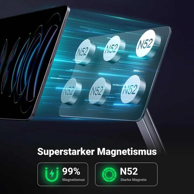 UGREEN Mágneses iPad Tartó - Forgatható Asztali Állvány Pro/Air M2 Modellekhez