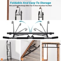 JX FITNESS Ajtókeretbe szerelhető húzódzkodó rúd csúszásmentes fogantyúval - black 4