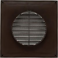 Vent Systems 100mm Kültéri Szellőzőrács 2db - Fürdőszobai Elszívó Fedél - Rovar, Madár és Rágcsálóvédelem - Barna Műanyag Szellőzőnyílás 10c 2