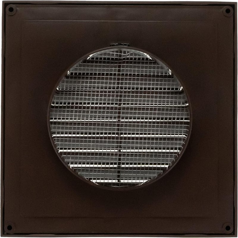 Vent Systems 100mm Kültéri Szellőzőrács 2db - Fürdőszobai Elszívó Fedél - Rovar, Madár és Rágcsálóvédelem - Barna Műanyag Szellőzőnyílás 10c