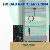 Bingfu T-alakú Dipól Antenna 75/300 Ohm - Beltéri DAB FM Digitális Rádió Antenna HDTV, Házimozi és Sztereó Vevőkészülékekhez - Fekete 6