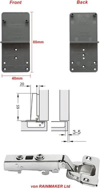 Blum 110° Hidraulikus Zsanér Szett - 8db Lágyzáró Ajtópánt Teljes Fedésű 2